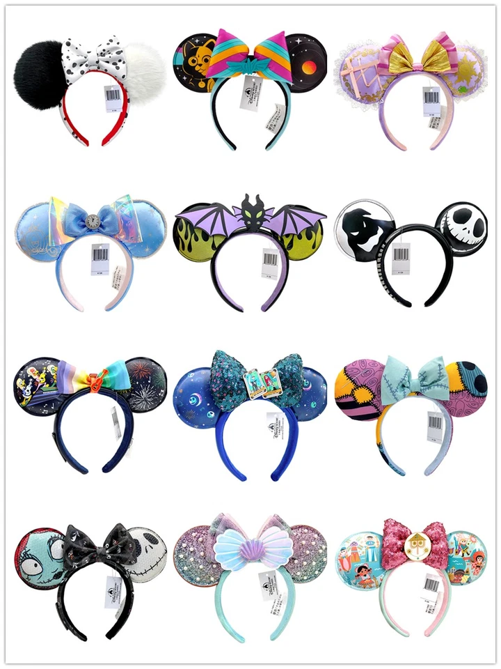 Diadema Orejas Princesa Mickey Minnie Mouse Lentejuelas Parques Disney Regalo Coleccionable Foto 3 de 4