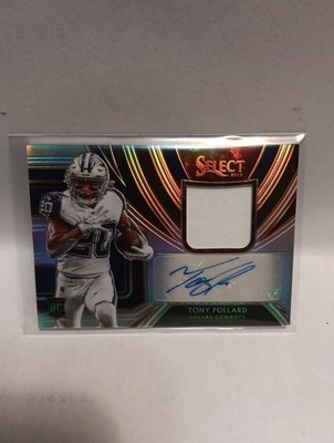 2019 Panini Select Tony Pollard Rookie Auto Jersey Relic #119/199 Dallas Cowboys