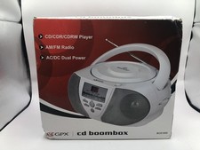 NEW GPX CD CDR CDRW Player AM/FM Radio Model BCD1806 AC/DC Power Silver Portable