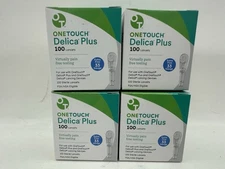 OneTouch Delica Plus Lancets Extra Fine 33 Gauge, 400 Count (4 Boxes) EXP: 2030