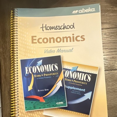 Abeka Homeschool Economics Video Manual Student Manual Spiral Bound English Kirk