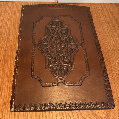 Large Leather Portfolio Notebook, Bold Celtic 100% Leather