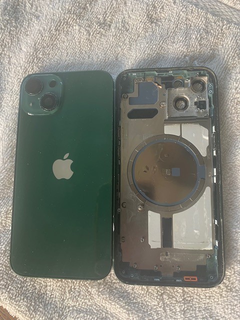 Apple iPhone 13 rear housing back glass chasis green ( C ) | eBay