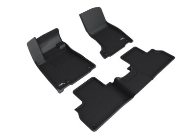 3D MAXpider  Black 1st & 2nd Row 3 Piece Set for Maserati Levante