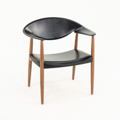 2021 Larsen & Bender Madsen Carl Hansen LM92P Metropolitan Chair Walnut Leather