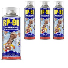Pack Of 4 Action Can RP-90 Rapid Penetrating Oil Rusty Lubricates Cleans 500ml