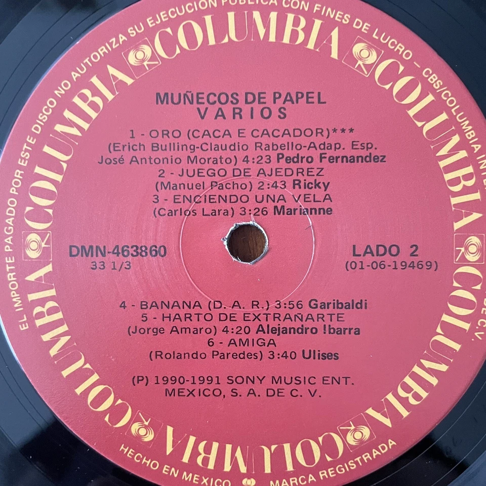 Varios - Muñecos De Papel [LP VINYL] Columbia Mexico 19900 NM+ Foto 4 de 4