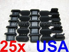 25 Anti Dust Cover Flex Soft Plastic Plug For Micro USB Charging Port Protection