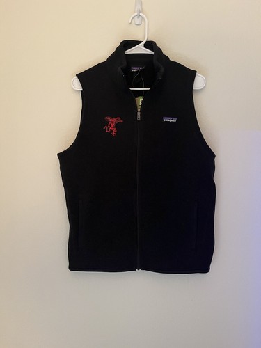 Women's Patagonia Black Vest Fireball Whiskey Logo Promo (L) BRAND NEW - Picture 3 of 7