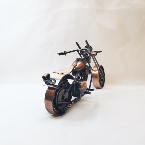 Handmade Metal Motorcycle Sculpture Recycled Art Iron Motorbike Model Collection - Picture 15 of 24