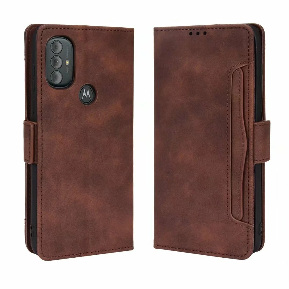 For Motorola Moto G Power 2022 Retro Leather Wallet Flip Case + Screen Protector - Image 4 of 4