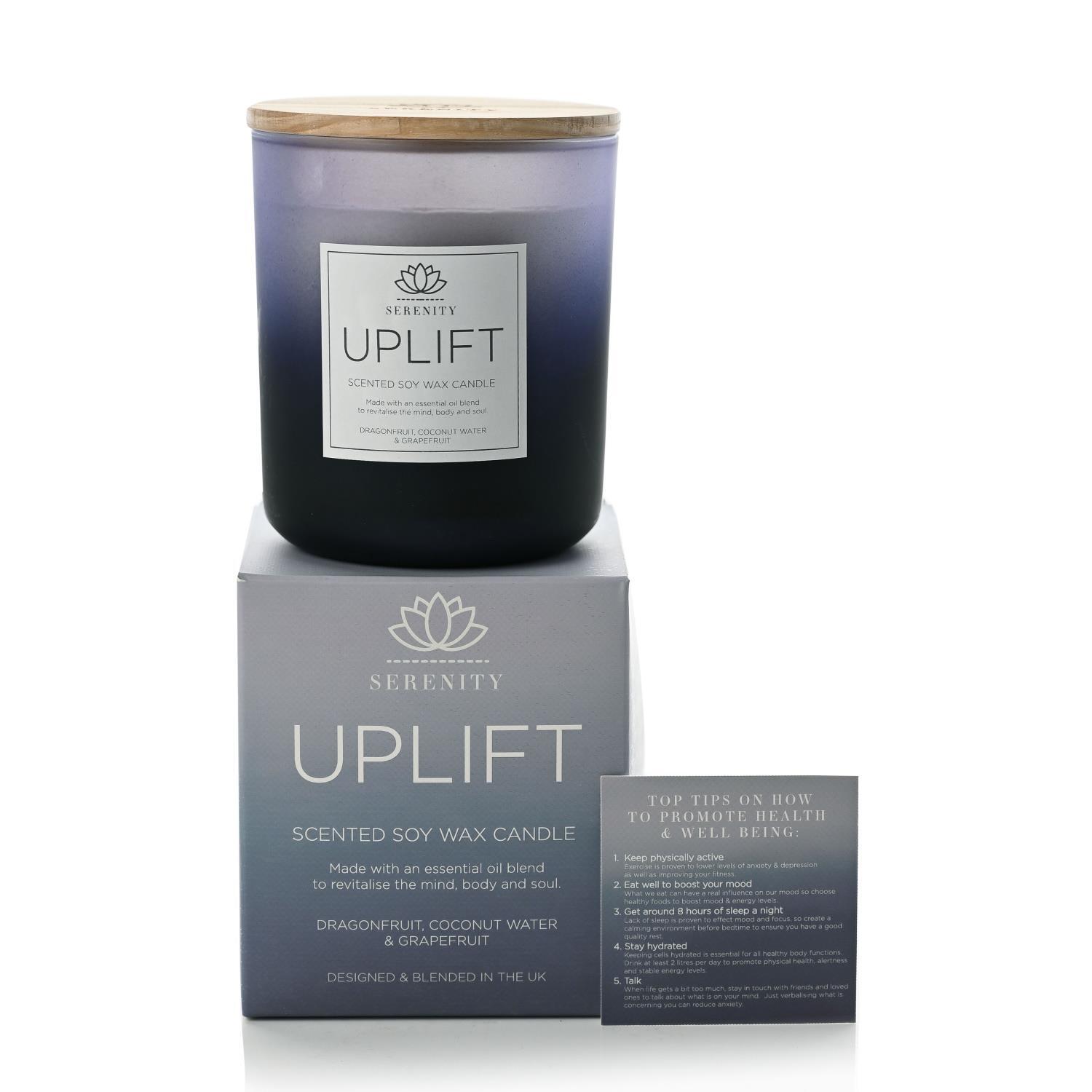 Serenity Uplift Luxury Dragonfruit Slow Burn Scented Soy Wax Candle - 270g
