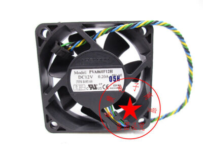 1PC   PVA060F12H 6020 6CM 12V 0.20A 4-wire mute PWM      #W1*