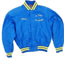 Vintage Pla-Jac By Dunbrooke youth Jacket size XL Royal blue El Toro All Stars
