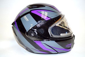 Arctic Cat Purple Modular Snowmobile Helmet w/ Electric ...