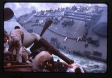 Pearl Harbor WW 2 Ship Sinking during Attack Original 35mm Transparency Stamped