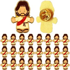 Yinkin Christian Jesus Pins Bulk Enamel Christian Lapel Pins Jesus Brooch Rel...