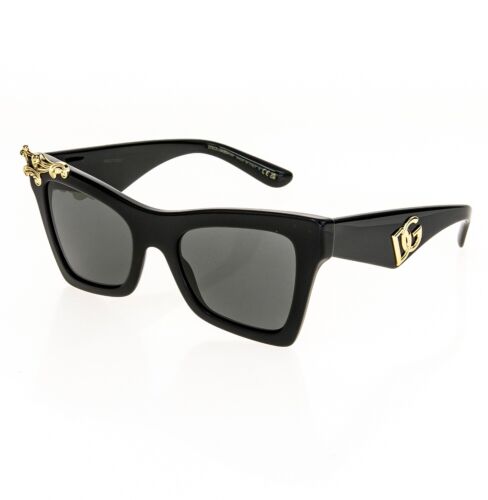 DOLCE & GABBANA CROSSED Logo 4434 Black Baroque Sunglass Perry Fashion DG4434 - Picture 7 of 10