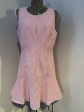 Seersucker Dress Red Checked Tea Garden Summer Dress 