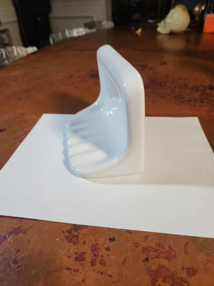 Jabonera clásica de porcelana blanca apagada de colección montaje en pared bañera de ducha México 1010 TL Foto 2 de 4