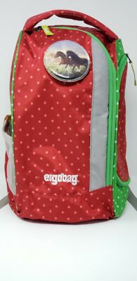 Ergobag School Bookbag Backpack Satchel Red and Green Strawberry Gym Bag Horse