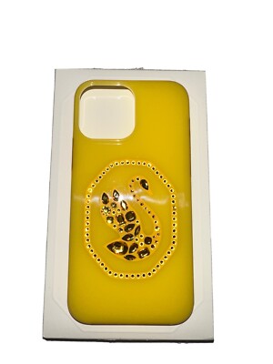 Swarovski iphone 13 pro max case, Yellow Swan
