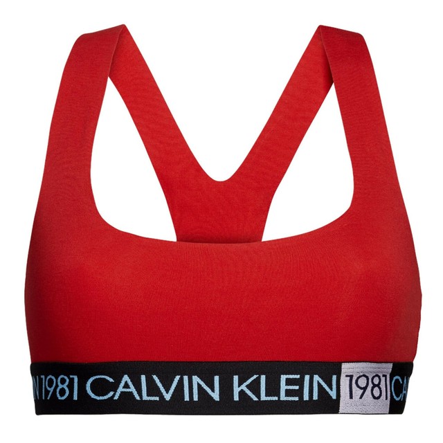 red calvin klein bralette