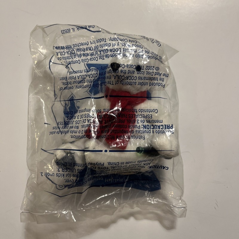 McDonald's Holiday Coca-Cola Polar Bear Toy, New In Package