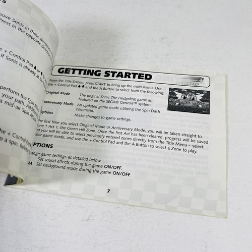 Sonic The Hedgehog Genesis (Nintendo Gameboy Advance) Manual Instruction Booklet - Picture 8 of 8