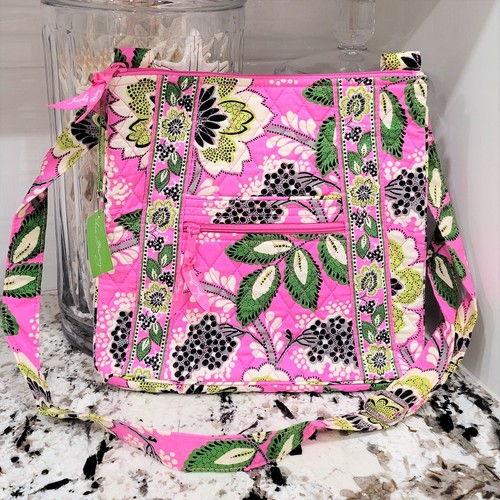 Vera Bradley Hipster Crossbody Shoulder Bag Priscilla Pink Purse w