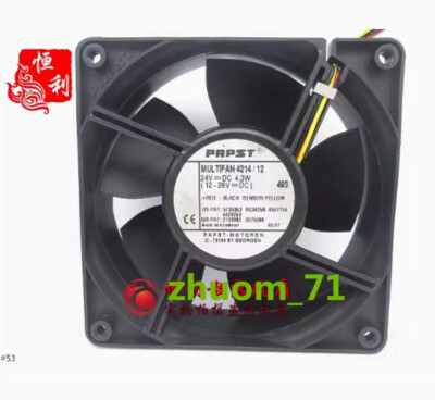 1PC PAPST MULTIFAN 4214/12 12038 12CM 24V 4.3W EBTT inverter cooling fan