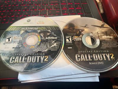 Two In One Cod Disc Call of Duty 2 Special Edition Tested Loose Discs Platinum Xbox 360 ...