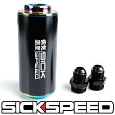 Sickspeed Black Neo Fuel Filter Inline An8 High Flow Gas Billet Aluminum P6