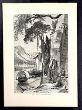 Italien Ansicht der Isola Bella Borromäische Inseln Lago Maggiore Holzschnitt Prin um 1875
