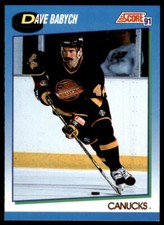 1991-92 Score Canadian Dave Babych #584 Vancouver Canucks