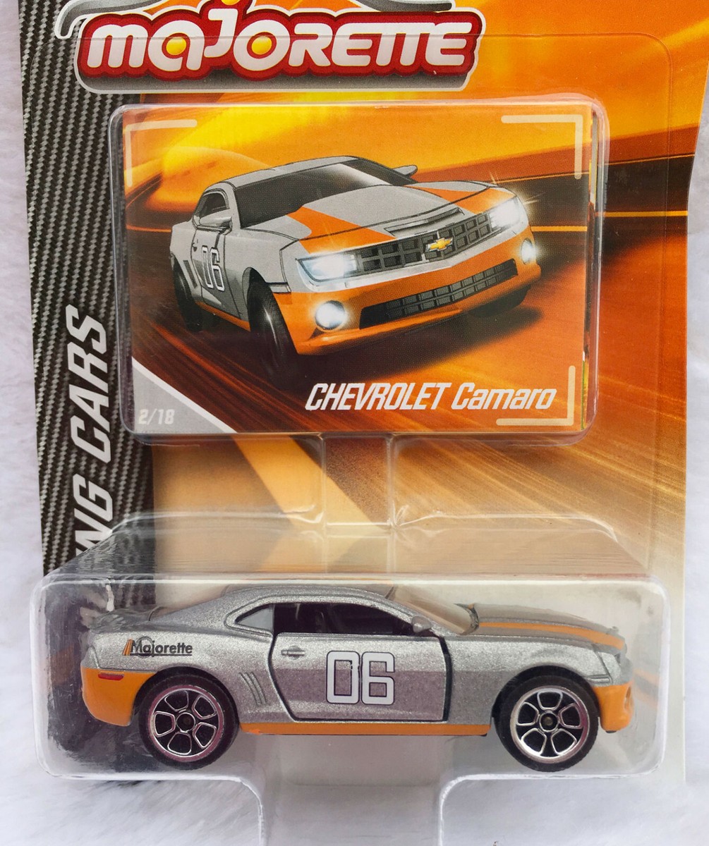 Majorette Chevrolet Camaro Silver 06 Orange Stripes 1:62 279A