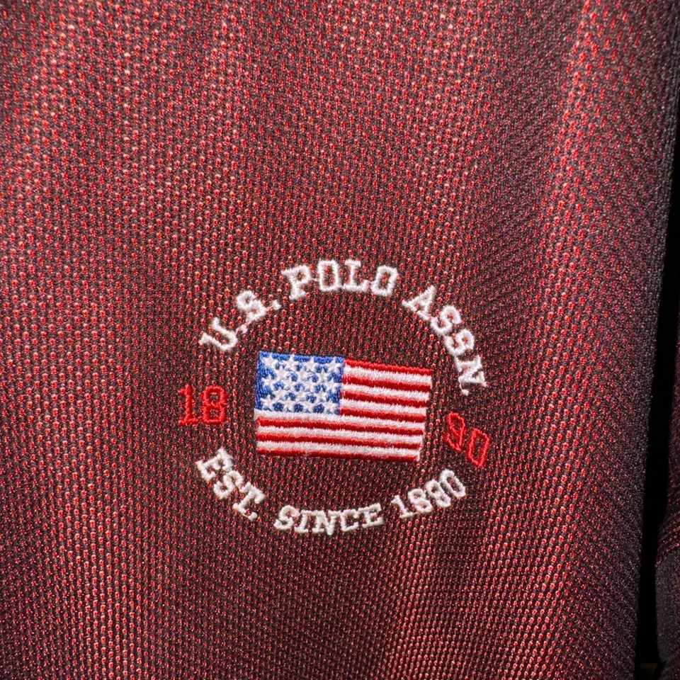 Camiseta de béisbol roja Y2K U.S. Polo Assn talla XL hecha en Corea Foto 3 de 4