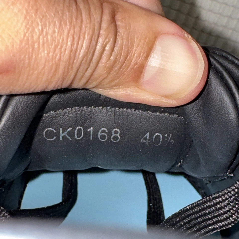 Dolce&Gabbana Mujer Negro Tenis 100% Cuero Entrenador Atlético Zapatos Talla 40 1/2 Foto 3 de 4