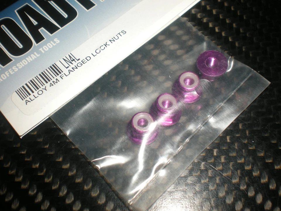 ROADTECH LN4L Ecrous nylstop épaulés aluminium 4 mm violet (x5) - Photo 1/1