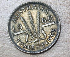 1960 Australia 3 Pence Silver