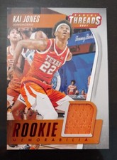 🏀2021 Kai Jones Panini Chronicles Threads Draft Picks Rookie Memorabilia Red 