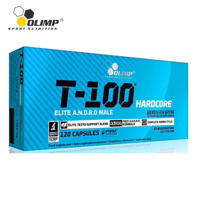 T-100 HARDCORE - 120-240 Kapseln - Testosterone Booster Support Andro Male Cycle
