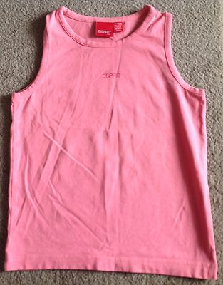 Girls Esprit mini children size 116/122 T-shirt sleeveless rose pink Like New