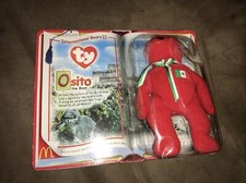Brand New TY Retired Mexico Beanie Baby OSITO the Red Bear 1999 MWMTs