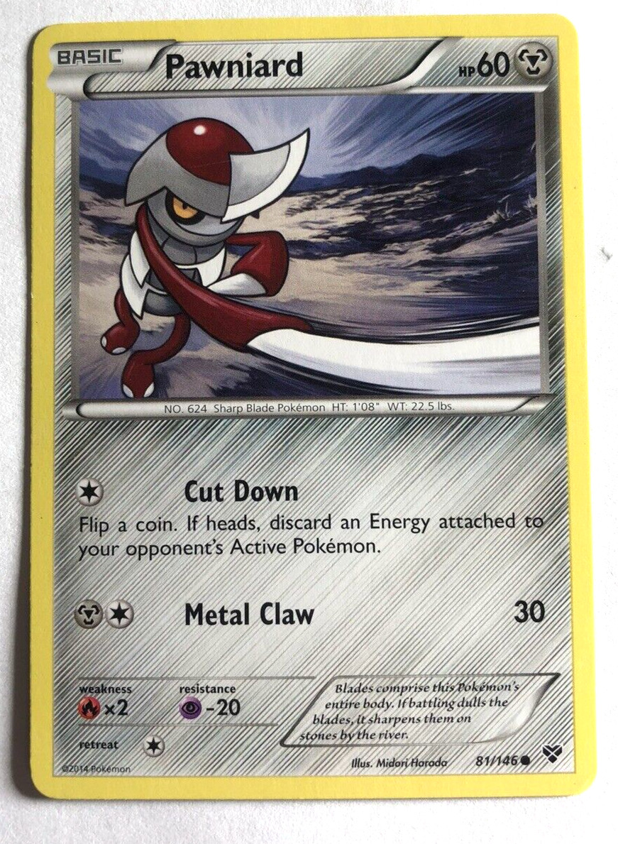 Pawniard 81/146 XY Base Set Pokemon Regular Common LIGHTLY PLAYED LP