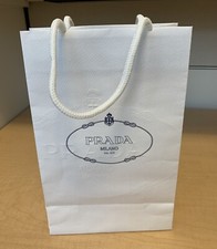 PRADA MILANO DAL 1913 WHITE EMBOSSED paper gift shopping bags Authenitc