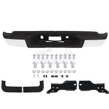 Chrome Rear Step Bumper For 2011-2014 Chevrolet Silverado Sierra 2500 3500 Hd