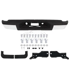 Chrome Rear Step Bumper For 2011-2014 Chevrolet Silverado Sierra 2500 3500 HD