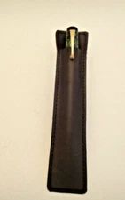 Brown Genuine Leather Single Fountain Pen sleeve / holder / pouch