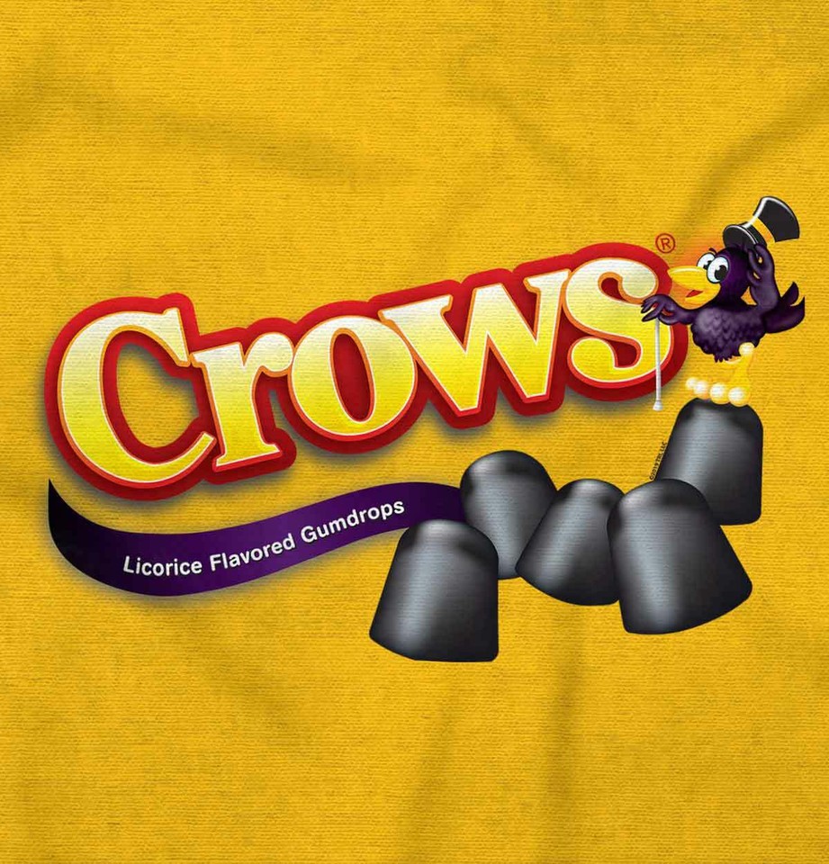 Crows Black Licorice Gumdrops Graphic Candy Womens or Mens Crewneck T Shirt Tee eBay